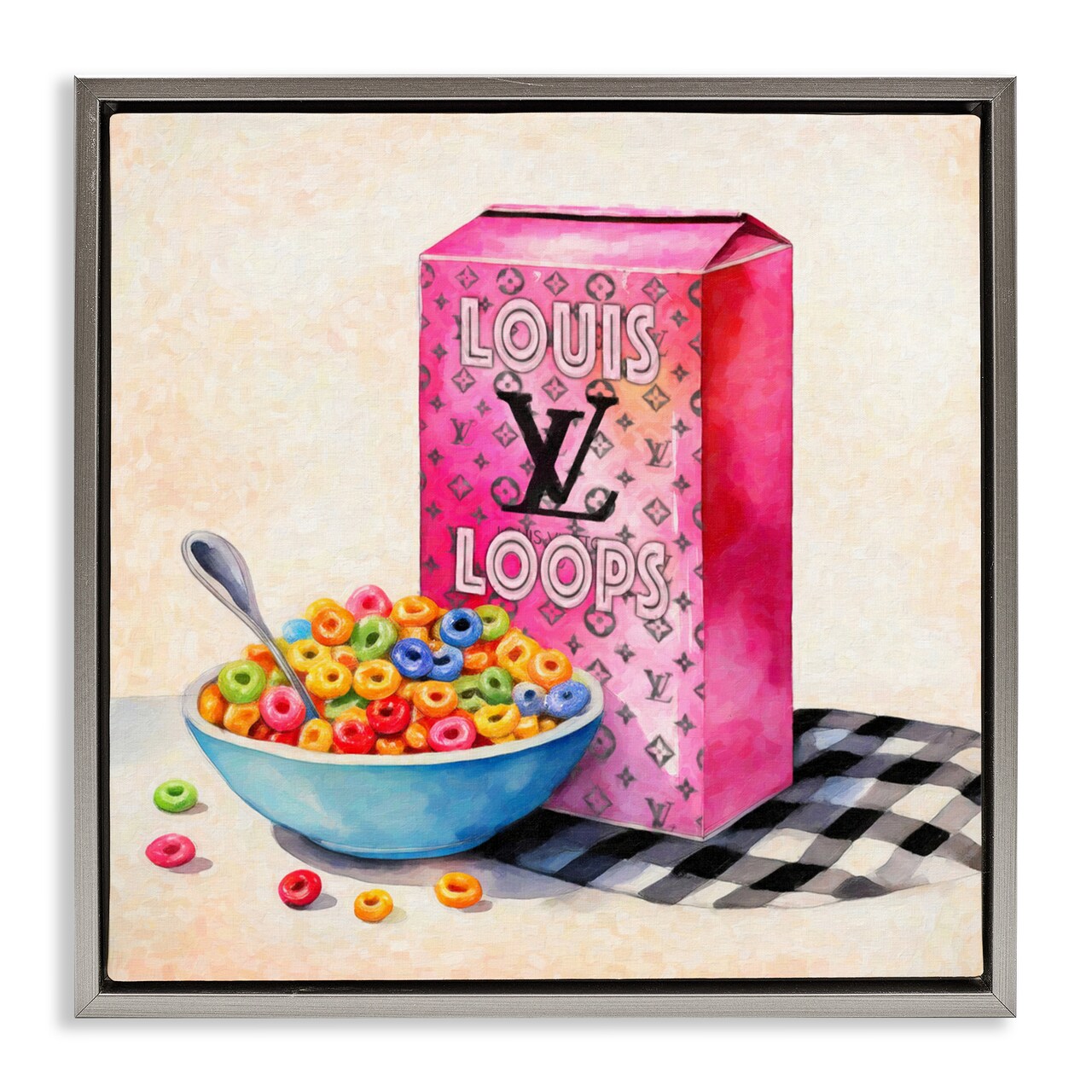 Stupell Industries Fashion Loops Cereal Floating Frame, design by Grotto Studios